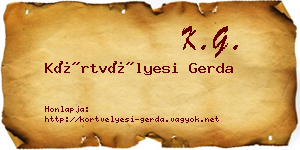 Körtvélyesi Gerda névjegykártya